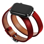 Chic Double Layer Leather Replacement Strap for Apple Watches
