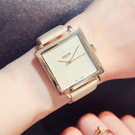 Simple Watches - The Squared Julius™ Simple Big Dial Leather Women's Watch