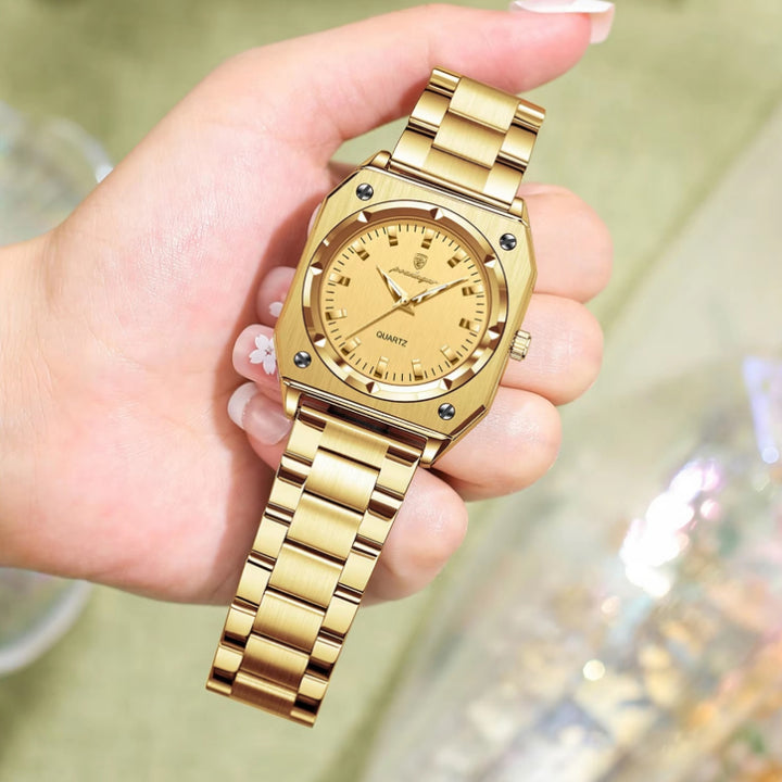 Stainless Steel Women's Luminous Exquisite Dial Quartz Watch