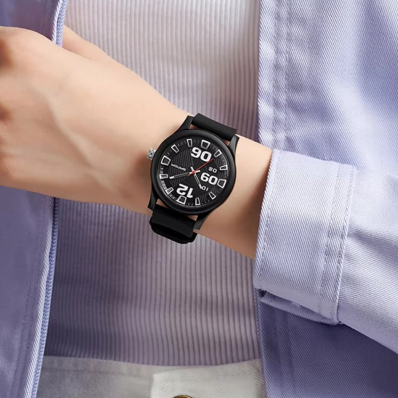 Cool Fashion Dial with Soft Silicone Strap Quartz Watch