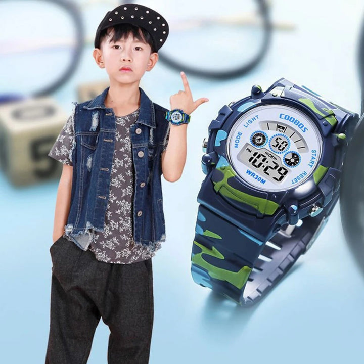 Luminous Children's Camouflage Digital Outdoor Sports Watch