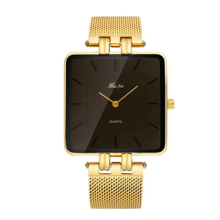 Ultra-thin Large Dial Mesh Strap Quartz Watch for Couples