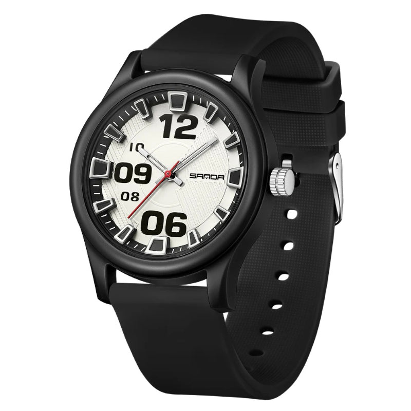 Cool Fashion Dial with Soft Silicone Strap Quartz Watch