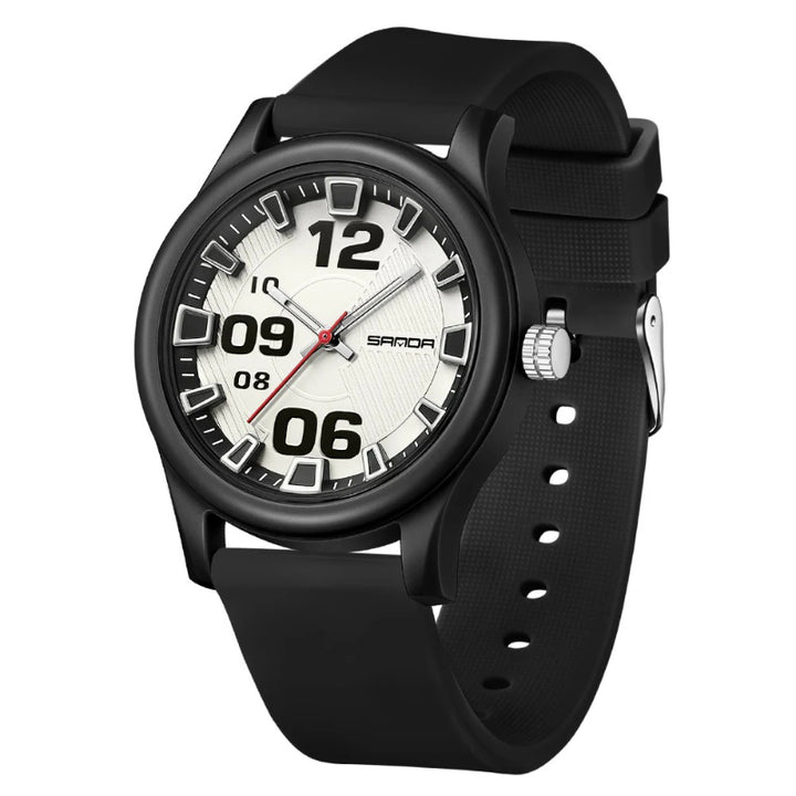 Cool Fashion Dial with Soft Silicone Strap Quartz Watch