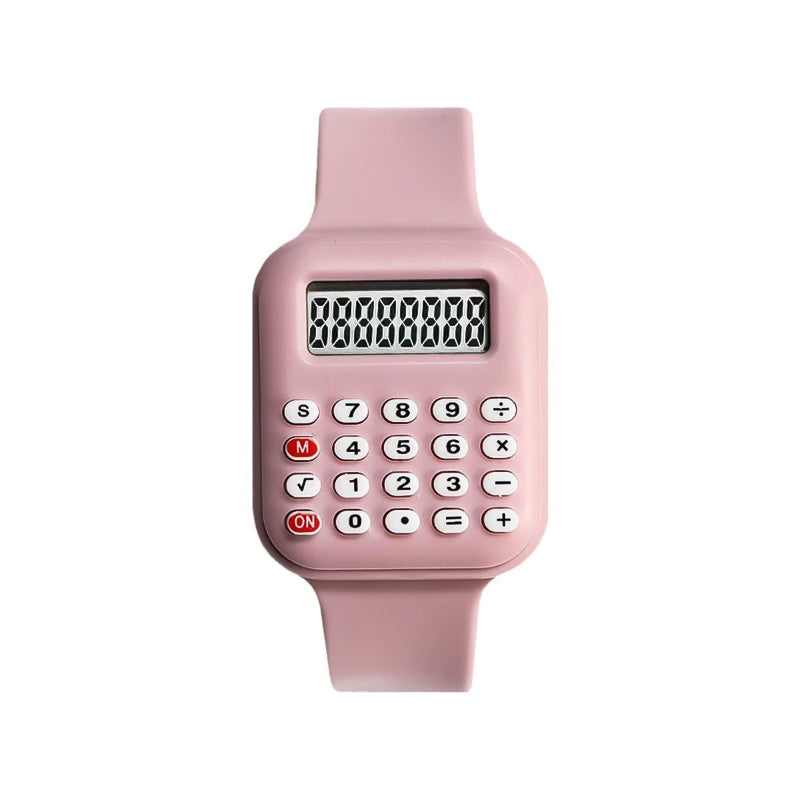 Multi-Purpose Rubber Strap Digital Watch with Calculator for Kids