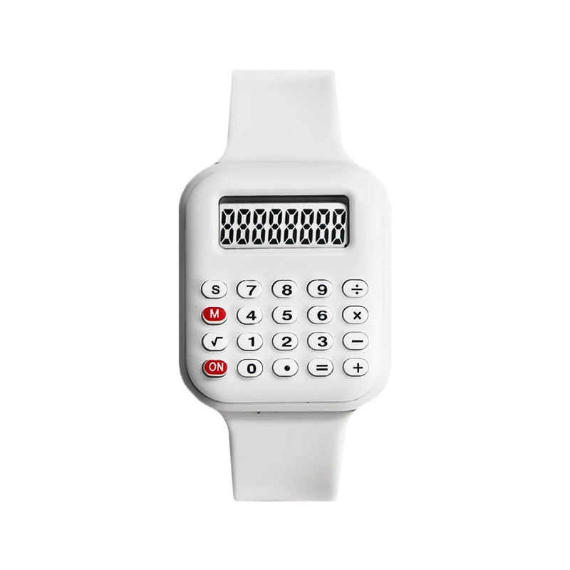 Multi-Purpose Rubber Strap Digital Watch with Calculator for Kids