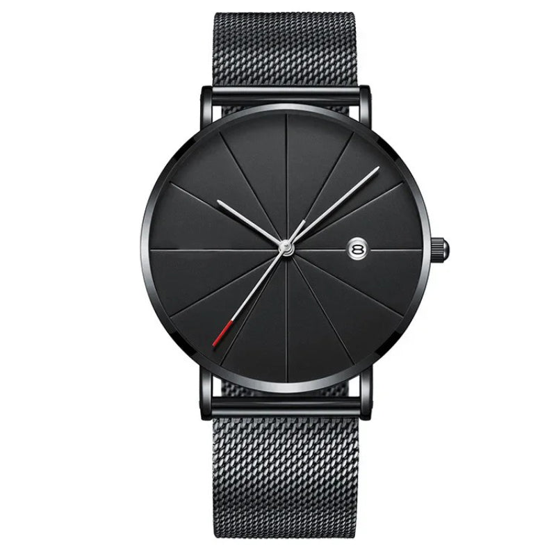 Ultra Thin Stainless Steel Mesh Belt Quartz Wristwatches