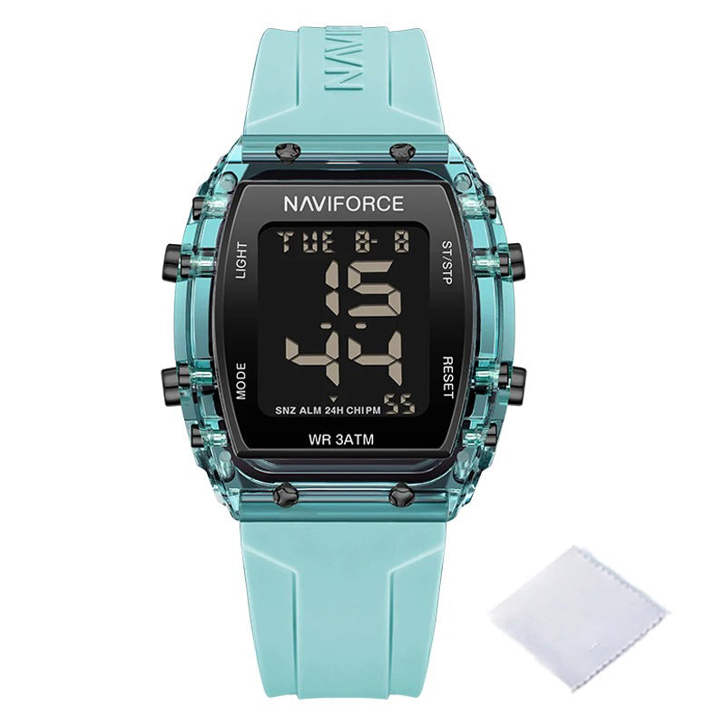 Sport and Casual Elegance Barrel-Shaped Digital Watch for Women