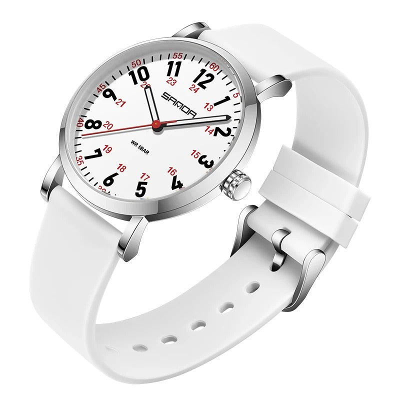 Women's Thin and Light Silicone Band Luminous Quartz Watch