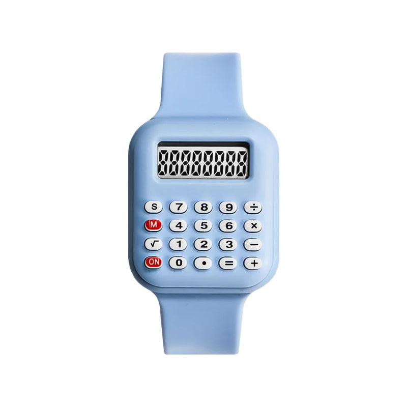 Multi-Purpose Rubber Strap Digital Watch with Calculator for Kids