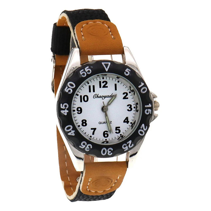 Sporty Casual Nylon Strap Easy-to-read Quartz Watch for Kids