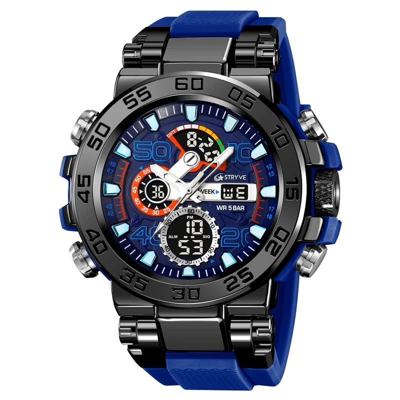 Digital-Analog Cool Luminous Fashion Outdoor Watch for Men
