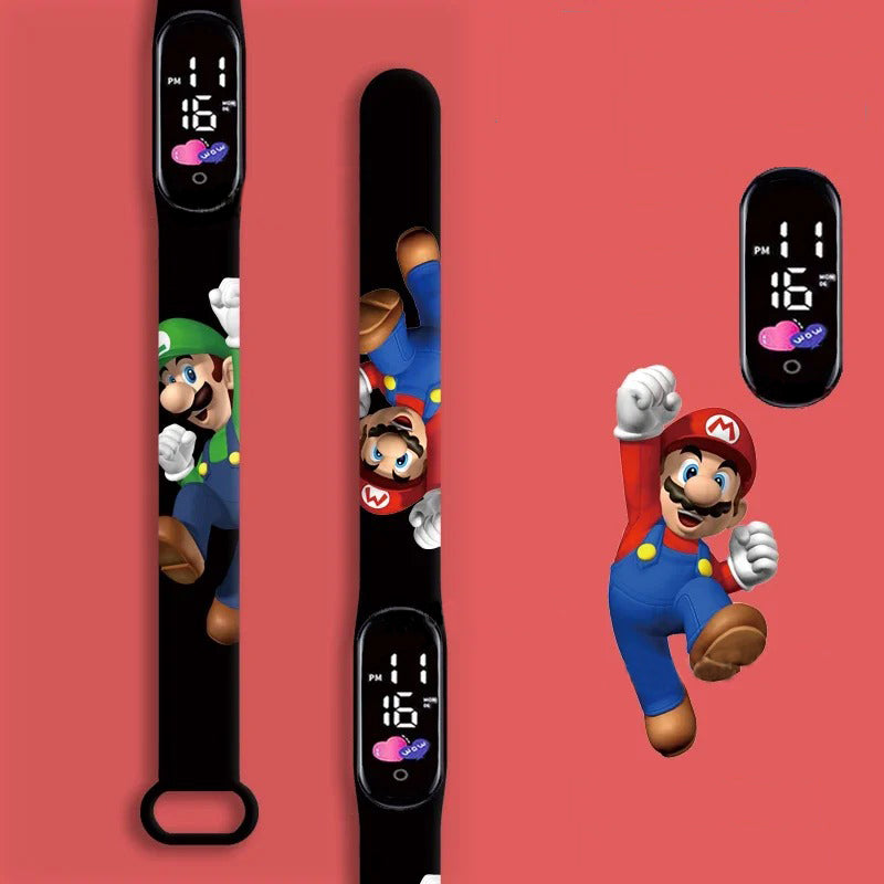 Cartoon Character Design LED Watch for Kids' Daily Wear
