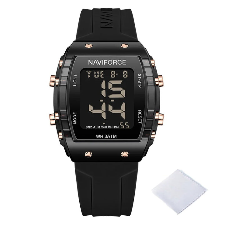 Sport and Casual Elegance Barrel-Shaped Digital Watch for Women