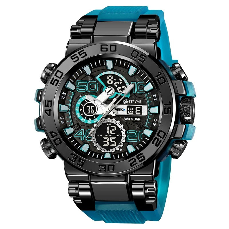 Digital-Analog Cool Luminous Fashion Outdoor Watch for Men