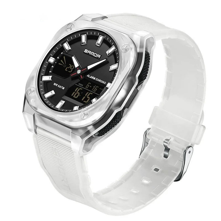 Men's Digital-Analog Hybrid Quartz Watch for Sports and Casual Wear