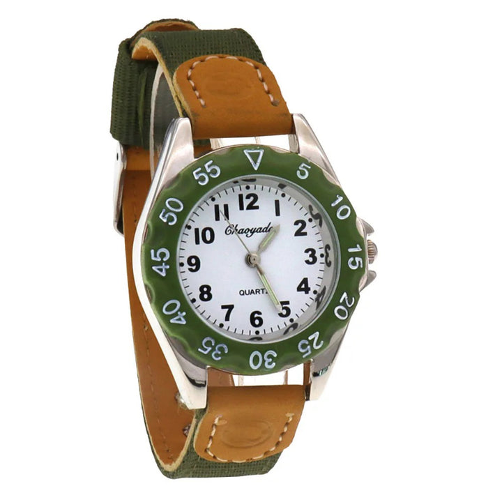 Sporty Casual Nylon Strap Easy-to-read Quartz Watch for Kids