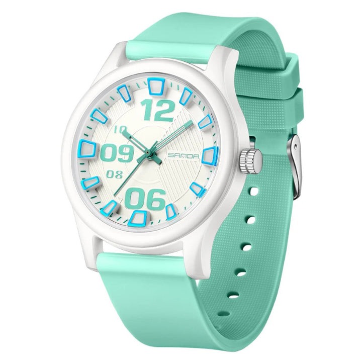 Cool Fashion Dial with Soft Silicone Strap Quartz Watch