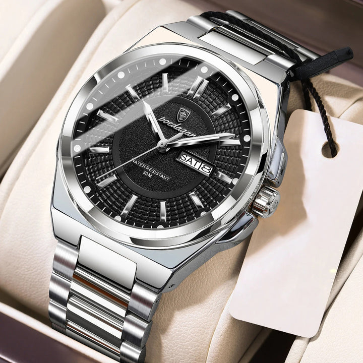 Classic Visual Trend Luminous Stainless Steel Men's Quartz Watch