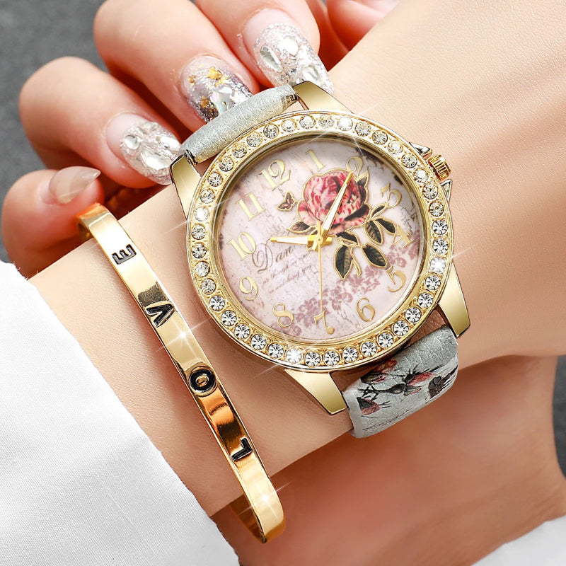 Fashionable Women's Watches with Eiffel Tower and Love-themed Motifs