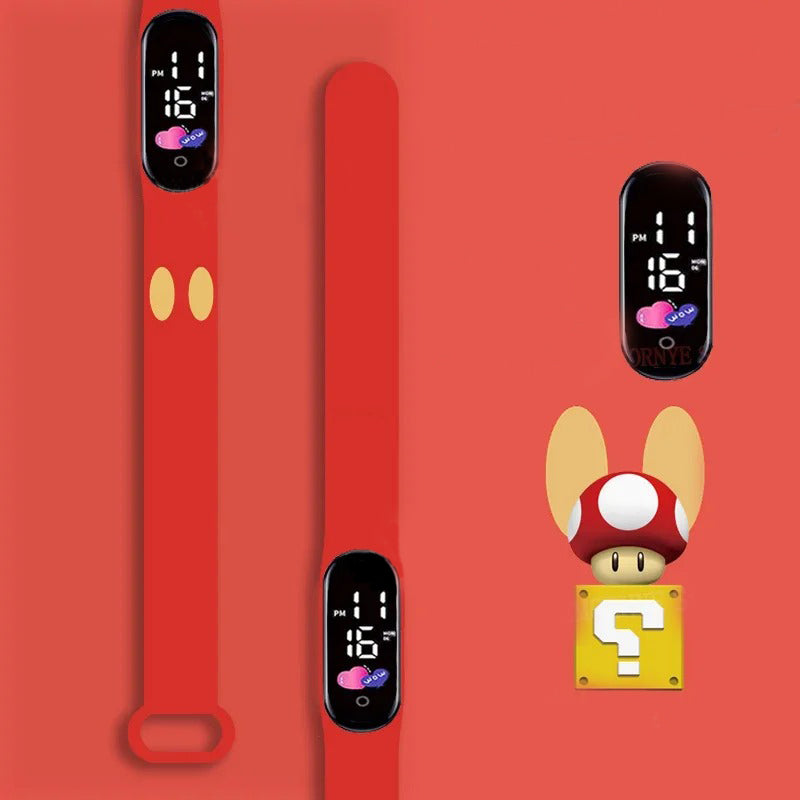 Cartoon Character Design LED Watch for Kids' Daily Wear