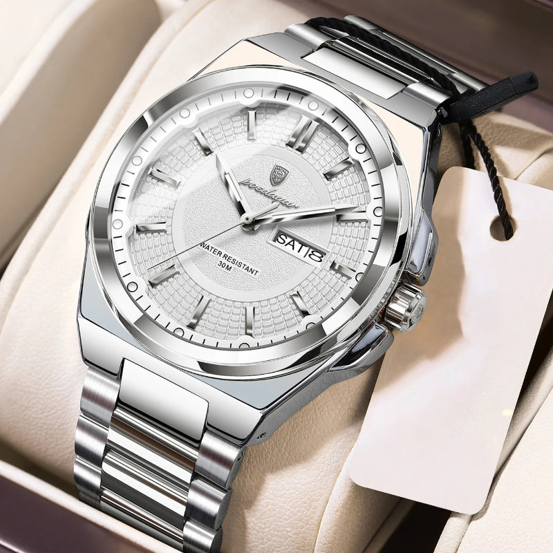Classic Visual Trend Luminous Stainless Steel Men's Quartz Watch