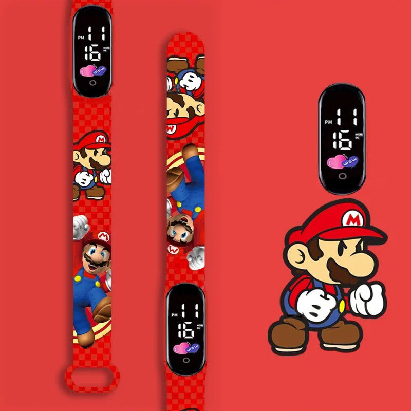 Cartoon Character Design LED Watch for Kids' Daily Wear