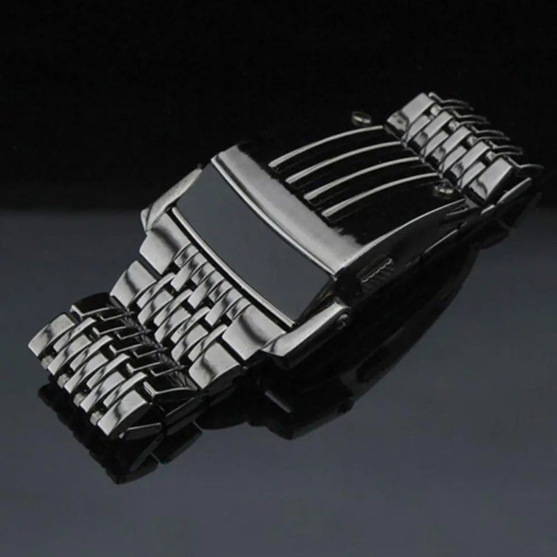 High-polish Stainless Steel Digital LED Watch with Auto Energy Save