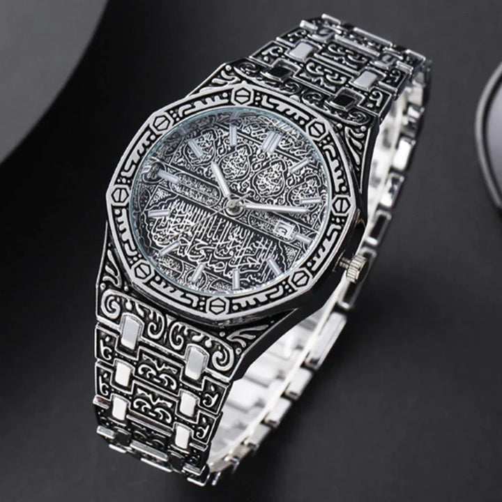 Luxury Arabic Calligraphy Design Stainless Steel Men's Watch