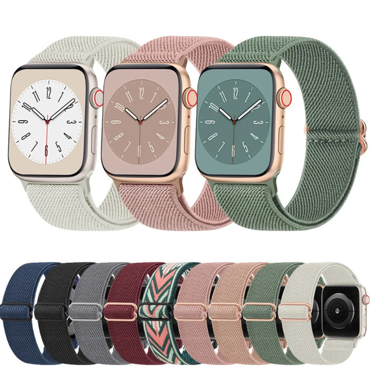 Fashionable Elastic Nylon Loop Strap Designed for Smartwatches