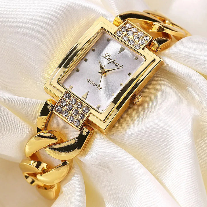 Classic Fashion Square Dial Chain Strap Quartz Watch