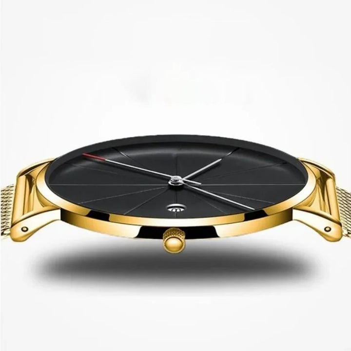 Ultra Thin Stainless Steel Mesh Belt Quartz Wristwatches