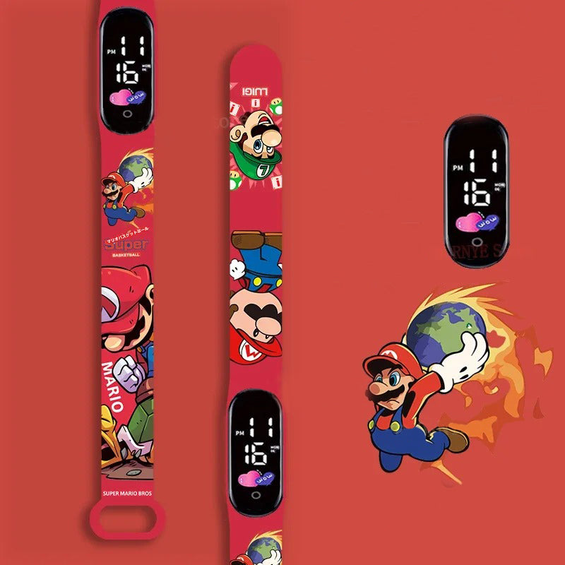 Cartoon Character Design LED Watch for Kids' Daily Wear