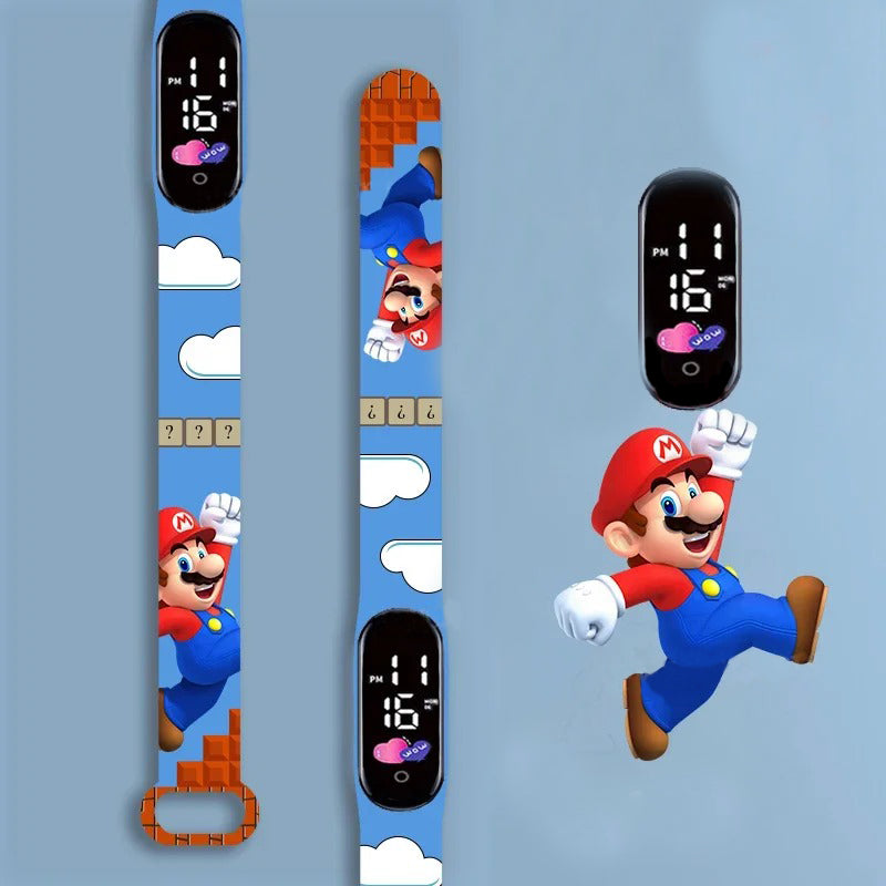 Cartoon Character Design LED Watch for Kids' Daily Wear