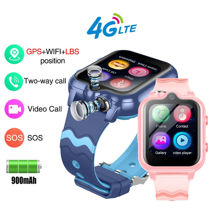 4G Dual Camera Smart Watches for Kids with Safety Features