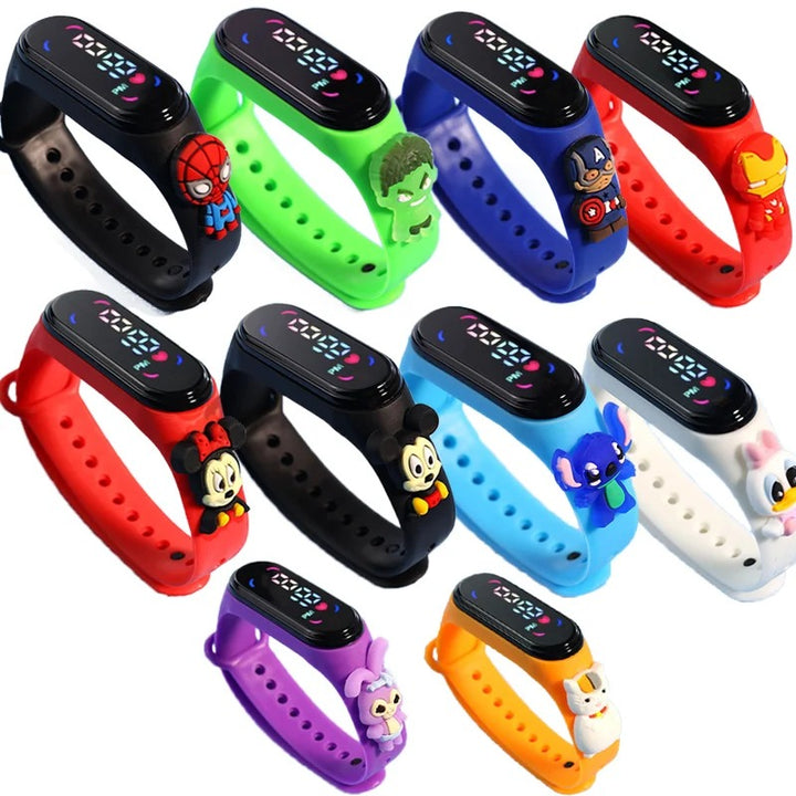 Fun and Easy-to-Read Children's LED Display Wristwatch