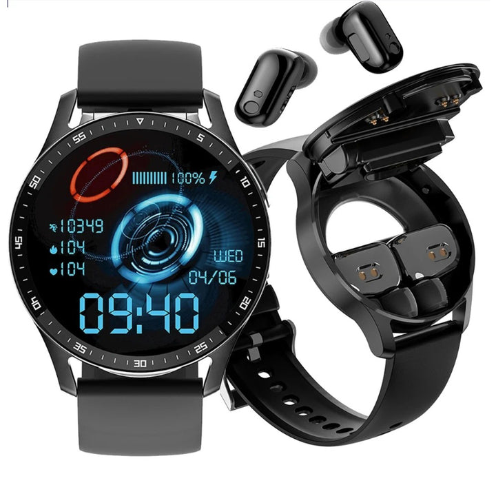 2 in 1 Smartwatch and Earbuds with Fitness Tracking and Heart Monitor