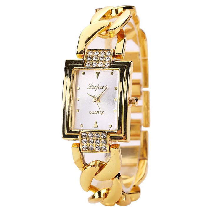 Classic Fashion Square Dial Chain Strap Quartz Watch