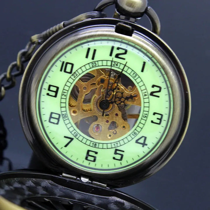 Luminous Antique Steampunk Mechanical Pocket Watch