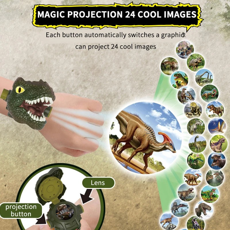 Children's 24-Design Dinosaur Projection Digital Watches