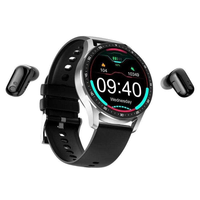 2 in 1 Smartwatch and Earbuds with Fitness Tracking and Heart Monitor