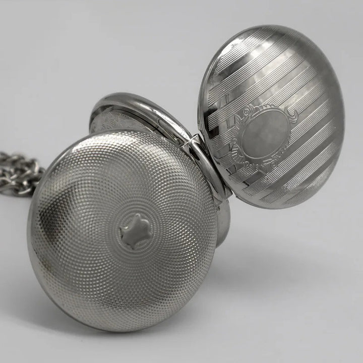Unique Double-Side Open Case Design Mechanical Pocket Watch