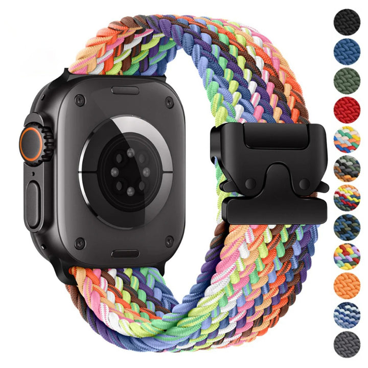 Nylon Elastic Braided Solo Loop Straps for Apple Replacement Watch Band