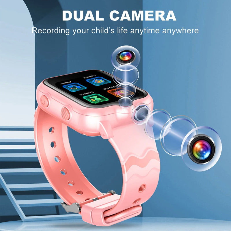 4G Dual Camera Smart Watches for Kids with Safety Features