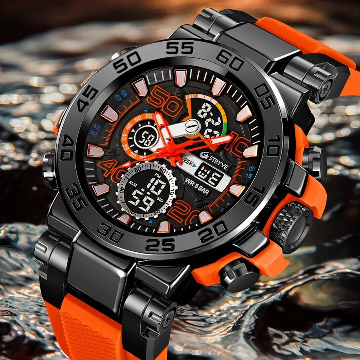 Digital-Analog Cool Luminous Fashion Outdoor Watch for Men