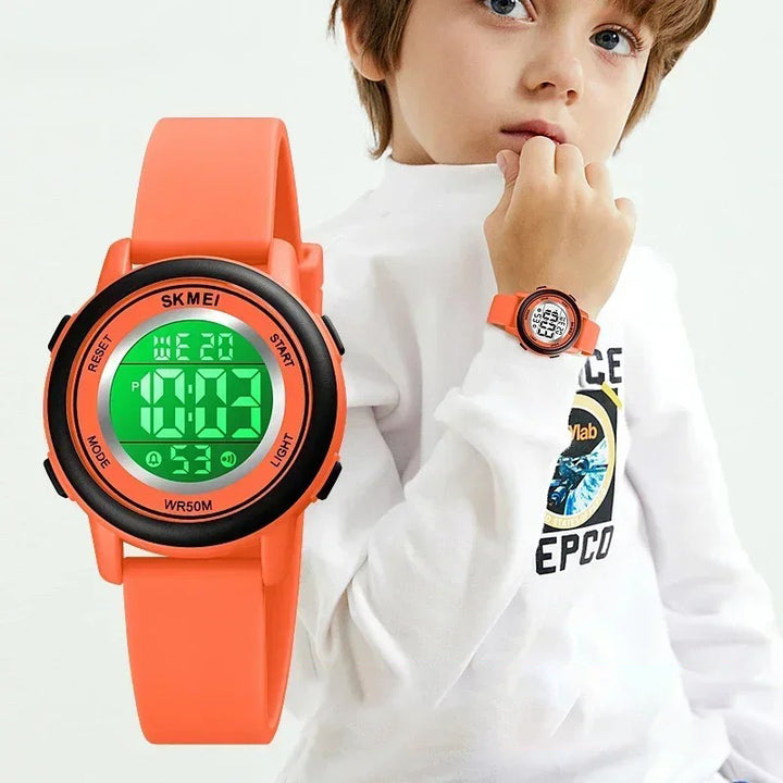 Colorful LED Backlight Children's Digital Sports Wristwatches
