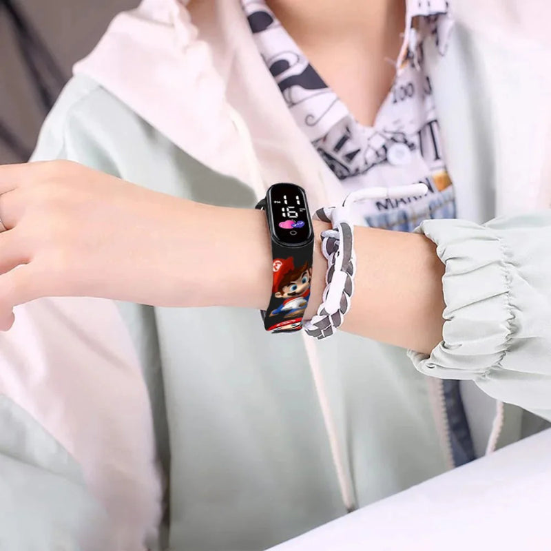 Cartoon Character Design LED Watch for Kids' Daily Wear