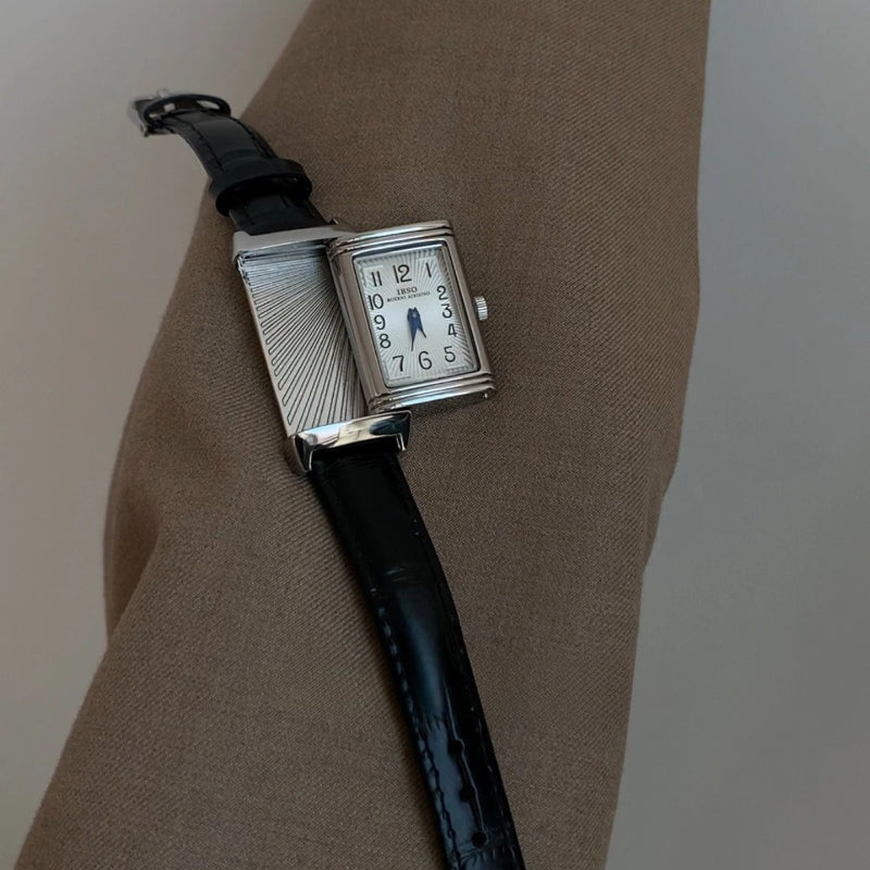 Women's Exquisite Slide Design Genuine Leather Quartz Watch