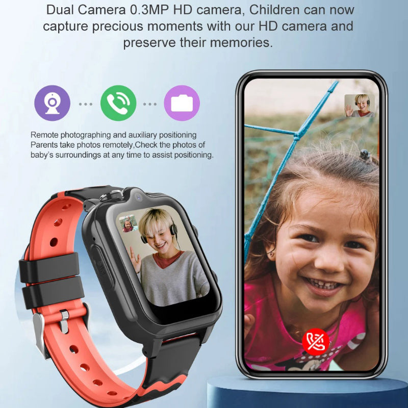 4G Dual Camera Smart Watches for Kids with Safety Features