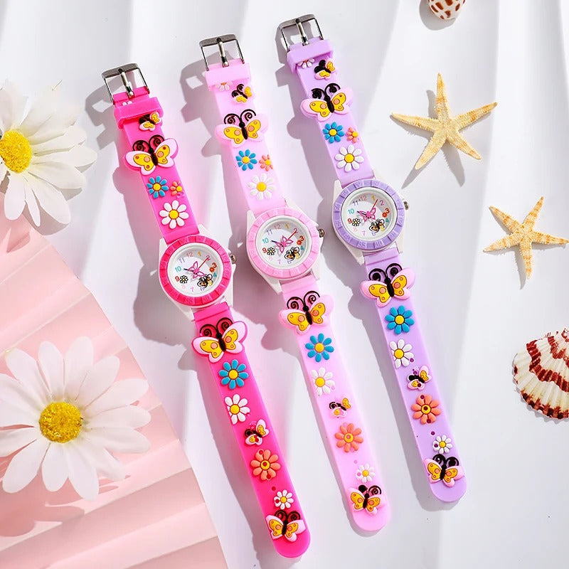 Butterfly Themed Quartz Watch for Children’s Everyday Wear